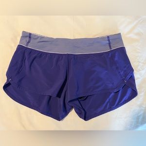 Womens Lululemon Purple Speed Up Short Size 6